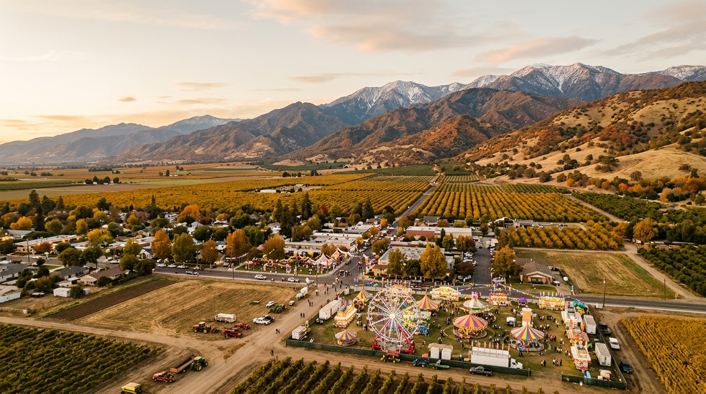 Fall events and mountain scenery in Tulare County California