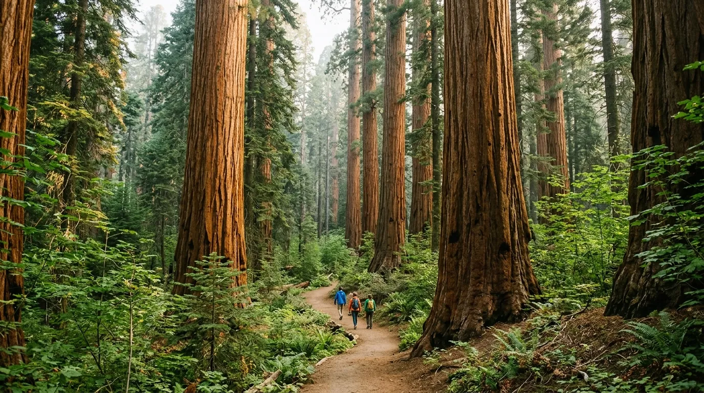 Giant sequoia grove reached through Tulare County gateways