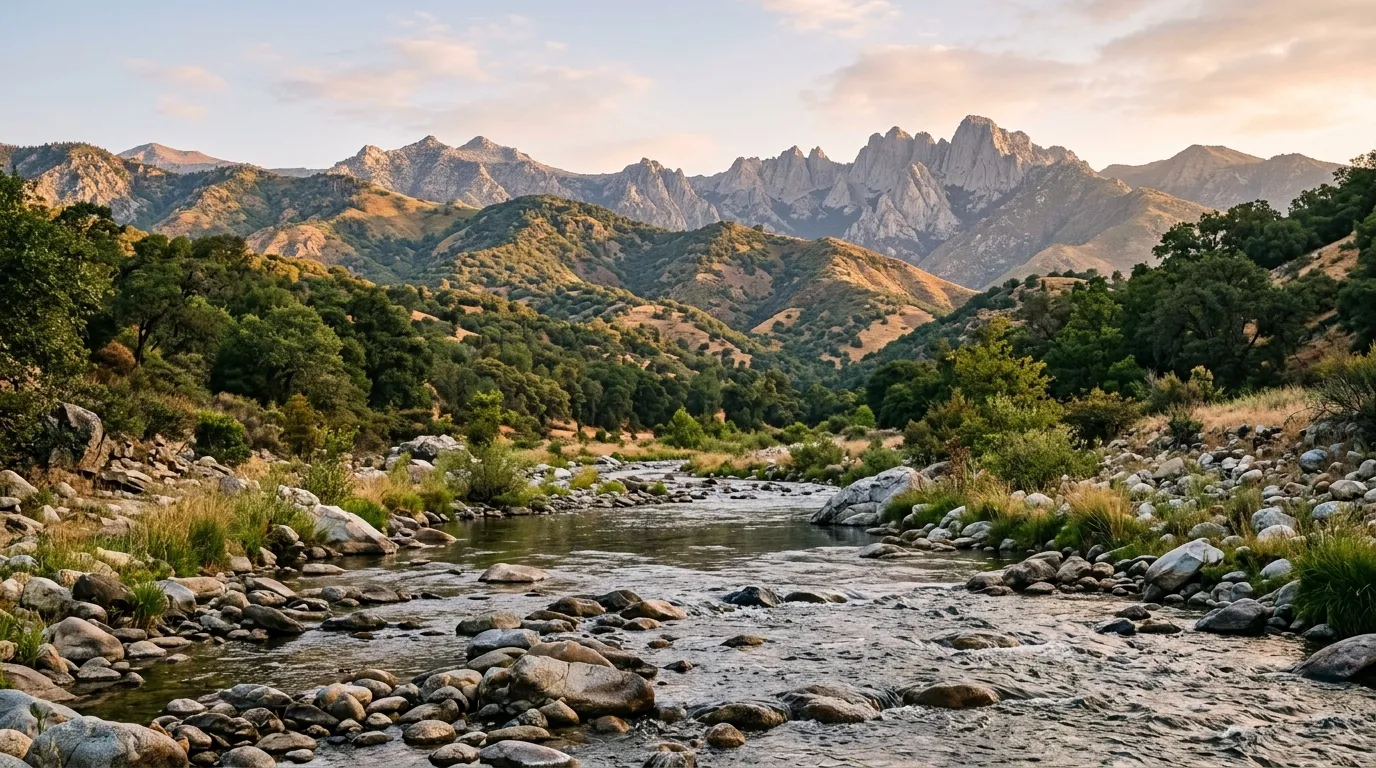 River and Sierra foothills near Three Rivers in Tulare County